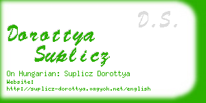 dorottya suplicz business card